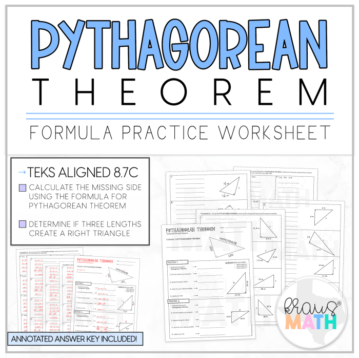 Applying the pythagorean theorem answer key