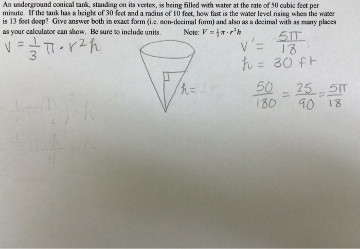 Radius conical vertex 16m