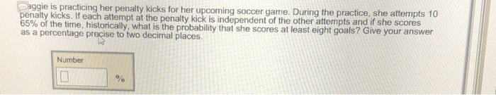 Attempt practicing penalty attempts game tion probability precise decimal percentage historically