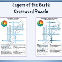 Layers of the earth crossword puzzle