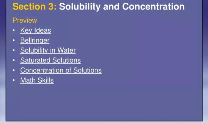 Section 8.2 solubility and concentration