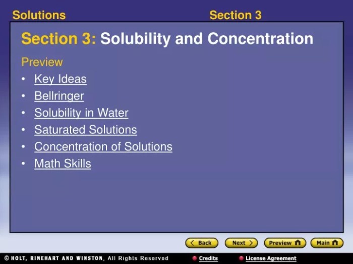 Section 8.2 solubility and concentration